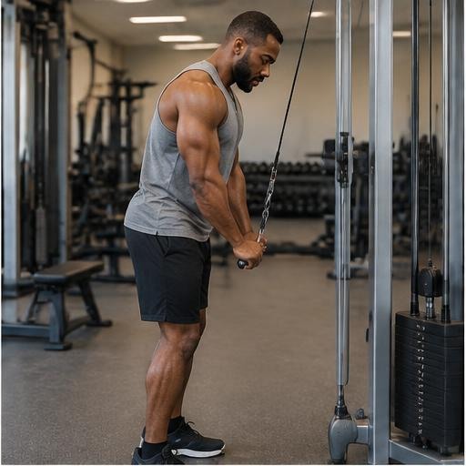 Cable triceps pushdown correct form preview