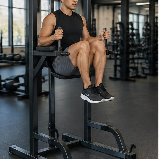 Captain's chair knee raise correct form preview