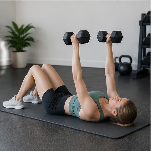 Dumbbell floor press correct form preview