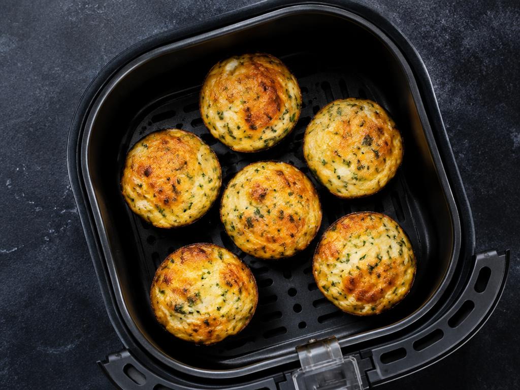 Air fryer cottage cheese egg bites served
