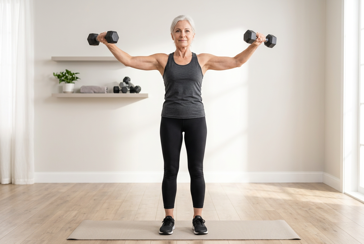 Home dumbbell lateral raise correct form preview