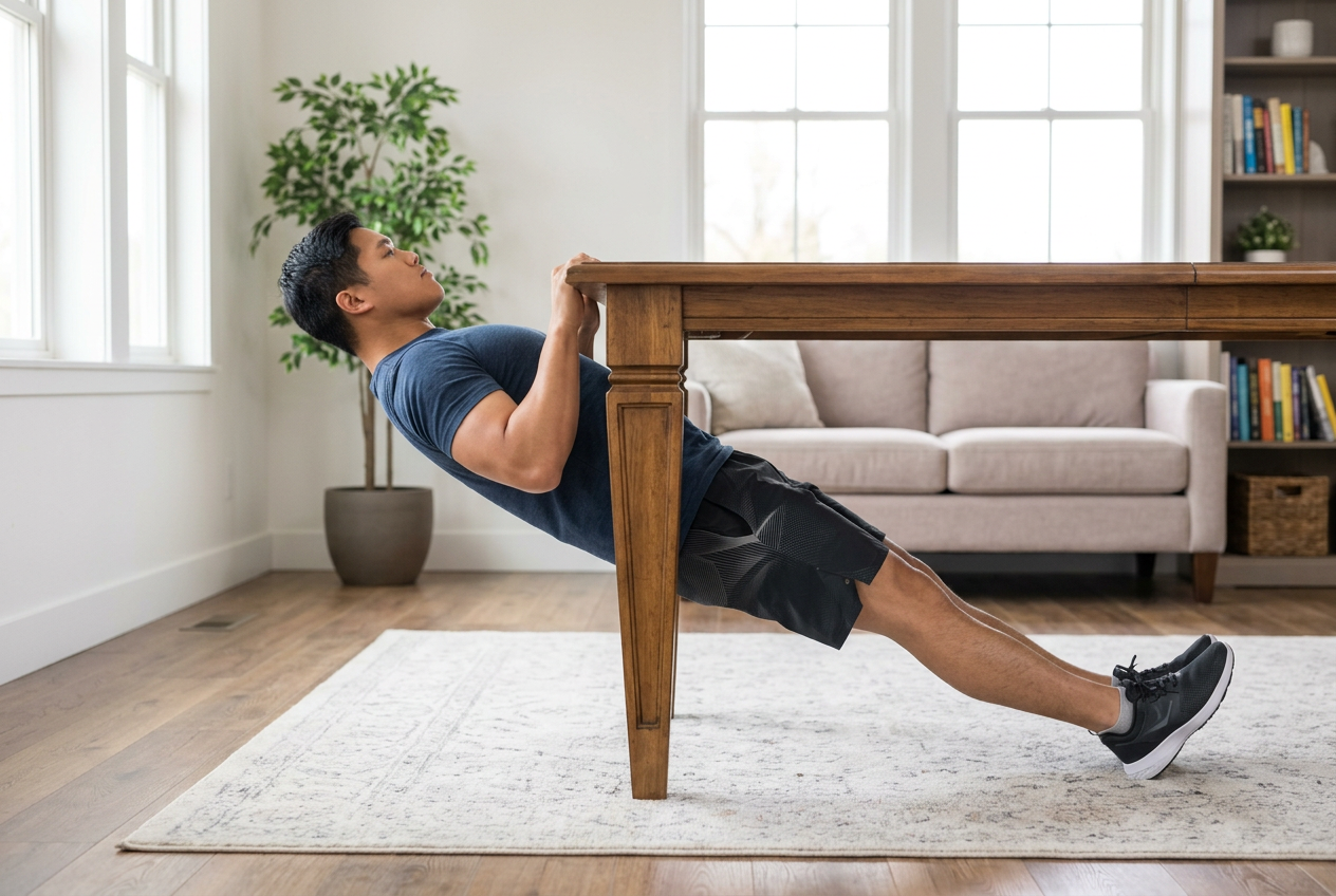 Home inverted row correct form preview