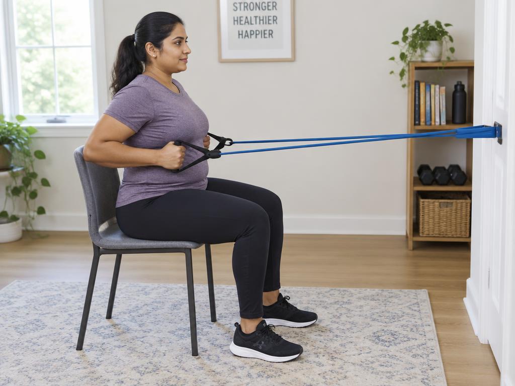 Seated band row correct form preview