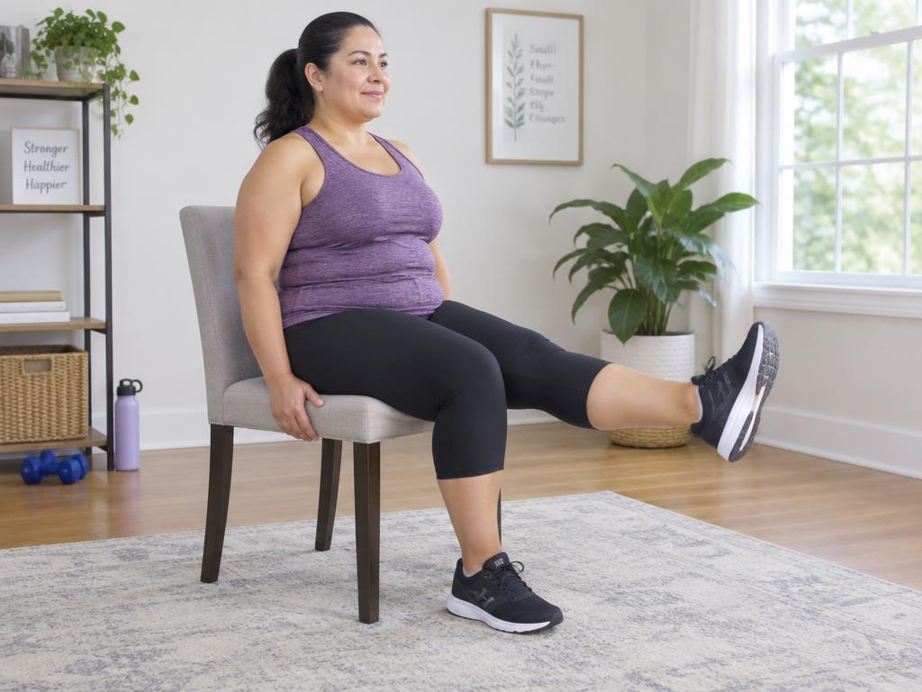 Seated knee extension correct form preview