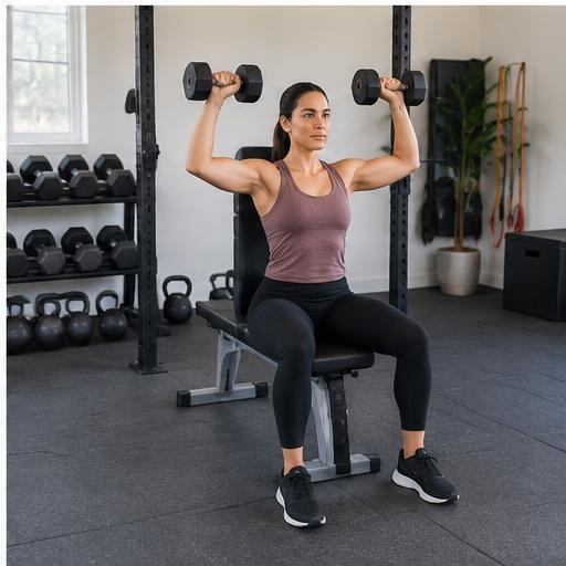 Seated dumbbell press correct form preview