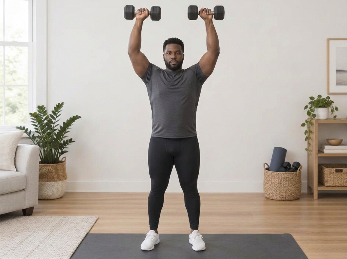 Demonstration of Shoulder press (lifts) — Front delts