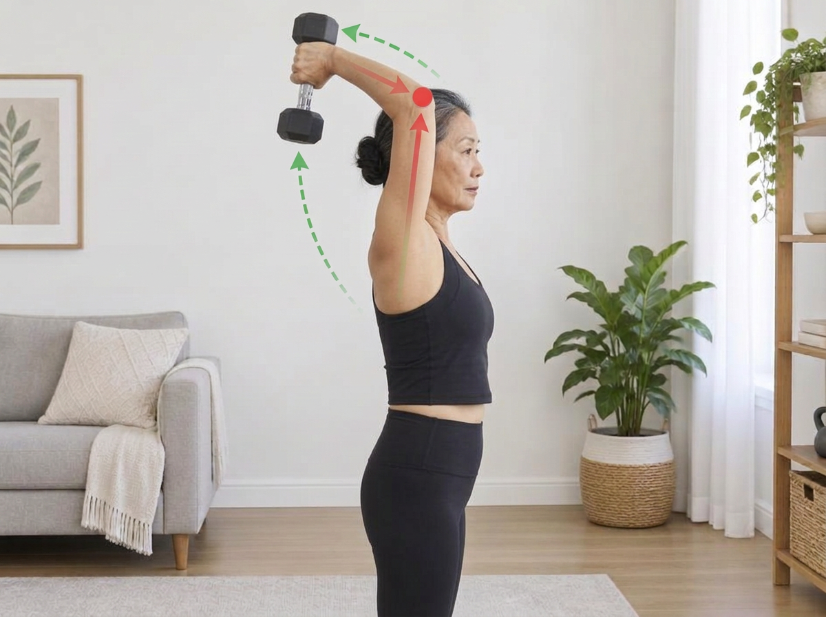 Demonstration of Triceps overhead extension — Triceps