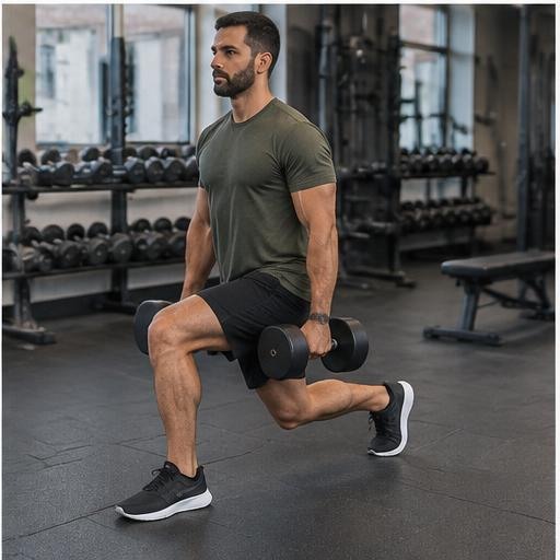 Walking lunge correct form preview